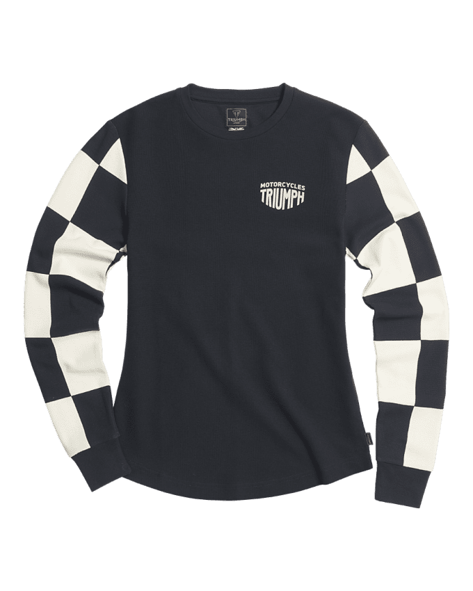 Nikki Langarmshirt für Damen in Schwarz und Elfenbeinfarben