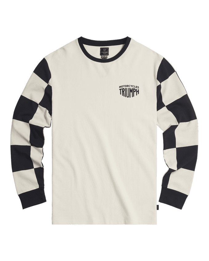 Harker Checkerboard Waffel-Langarmshirt Mit Kariertem Flaggenmuster