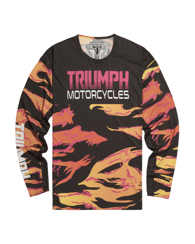Tiger Stripe Jersey in Pink, Orange und Schwarz