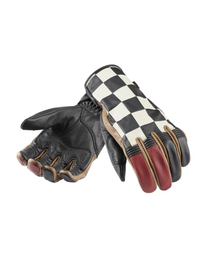Checkerboard Leather Gloves