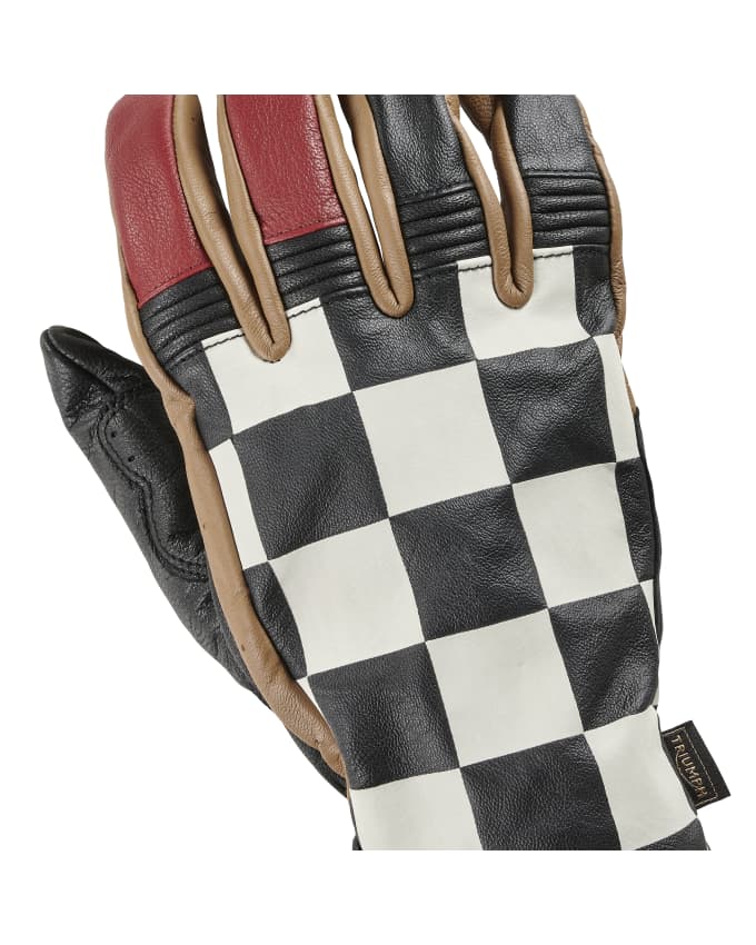 Checkerboard Leather Gloves