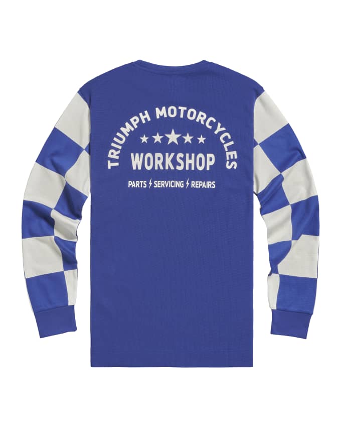 Harker Checkerboard Waffel-Langarmshirt Mit Kariertem Flaggenmuster
