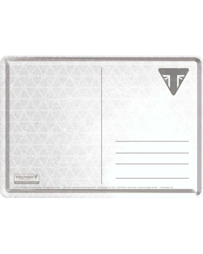 Triumph Sending Smiles Metal Postcard