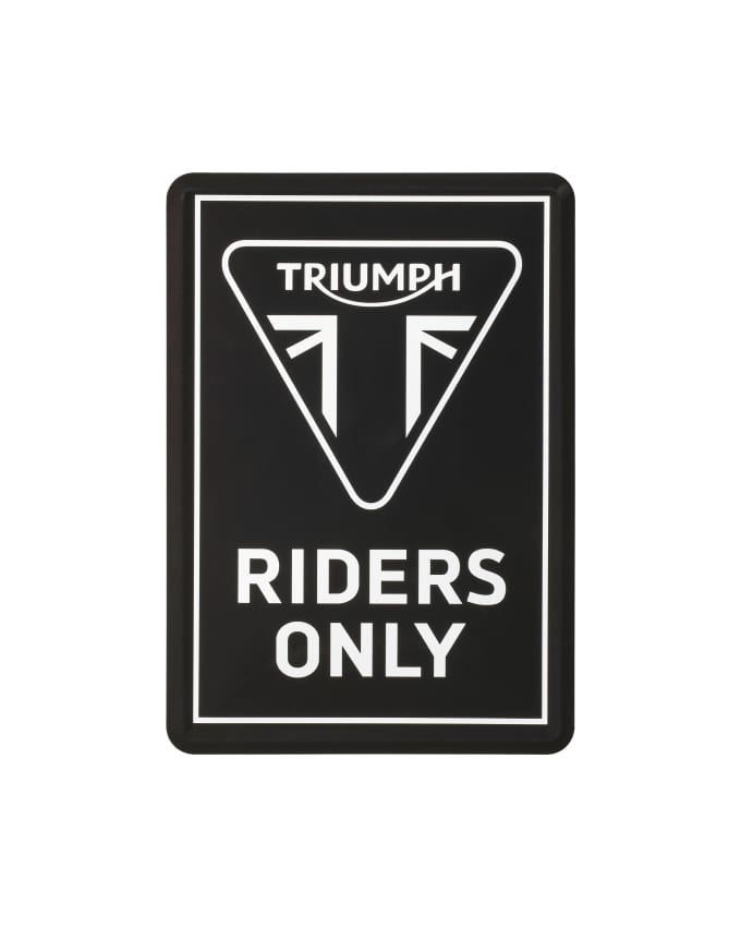 Triumph Riders Only Metal Postcard
