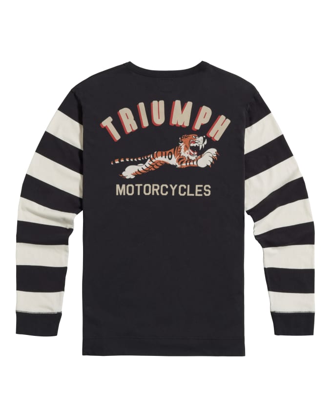 Supertrack T-Shirt mit gestreiften Ärmeln