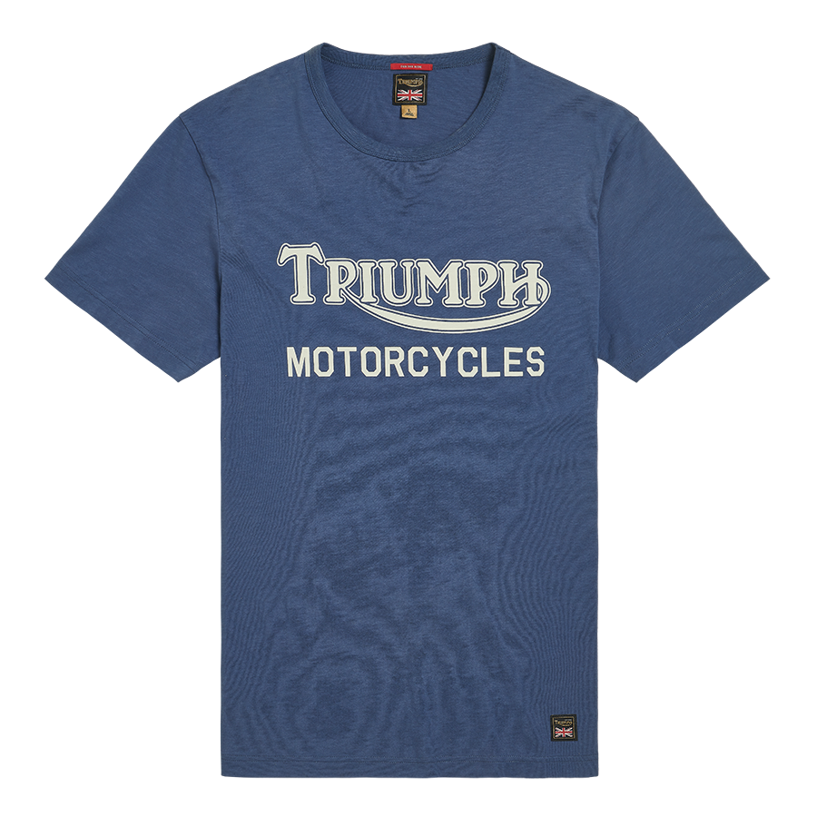Barwell Logo T-shirt in Blue | Triumph Heritage