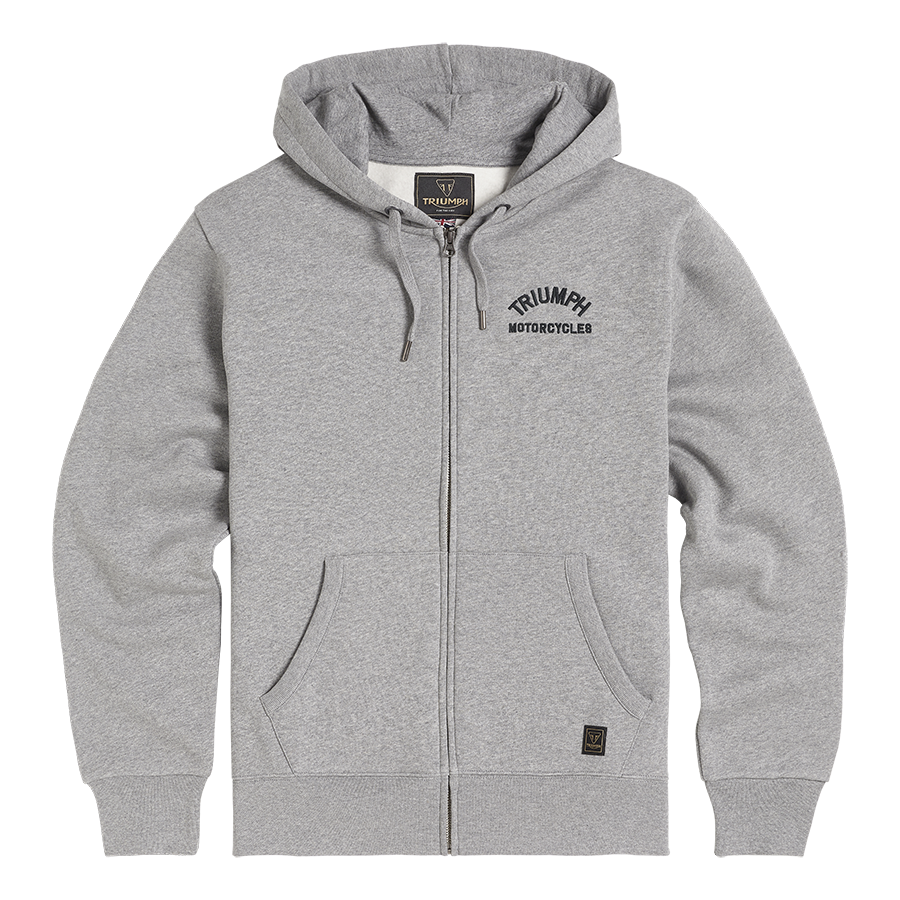 Dolan Left Chest Logo Full Zip Hoodie in Grey |Casual Clothing