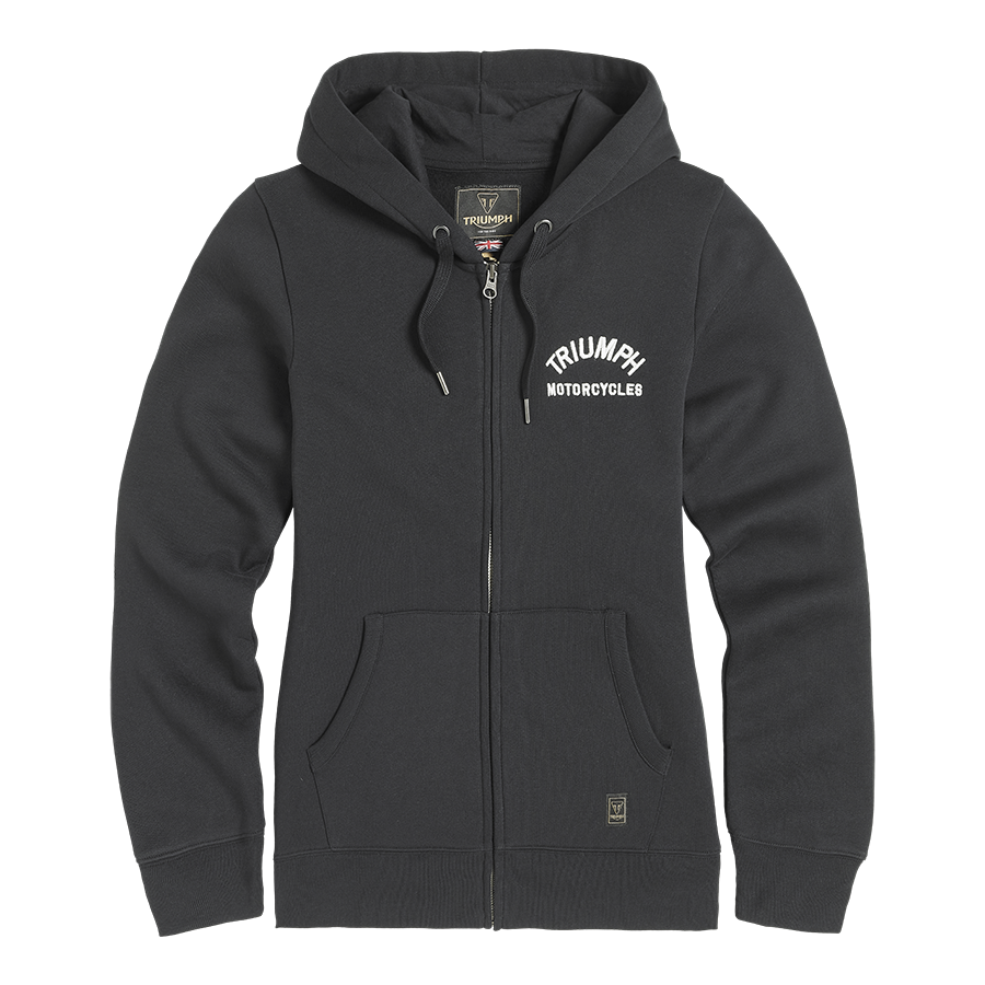 Lilly Logo Womens Full Zip Hoodie in Black | Casual Clothing