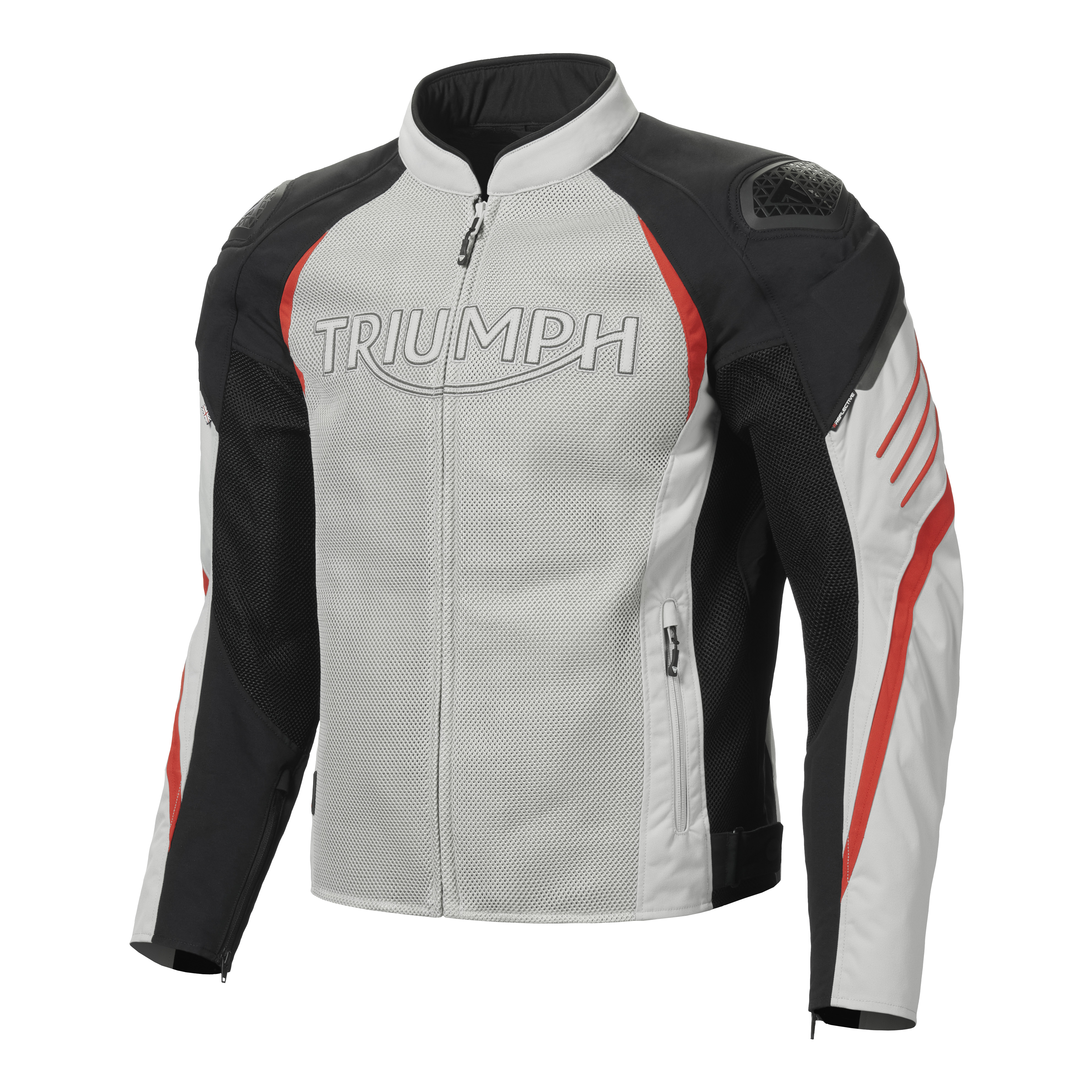 Triple Sports Mesh Jacket Roadster Black, Grey & Red Jacket