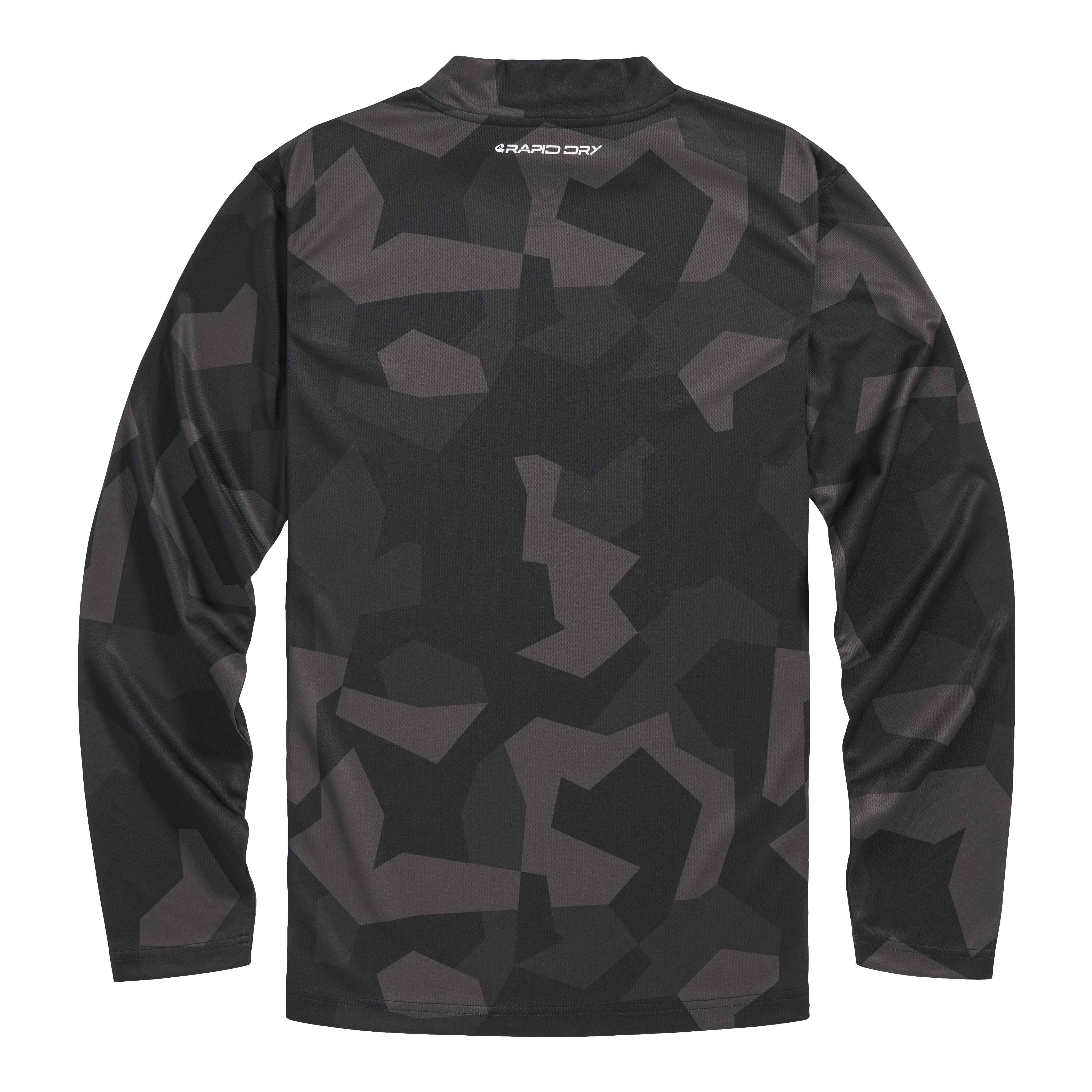 Rapid Dry Race Long Sleeve Tee in Black Camo | Motorcycle Clothing