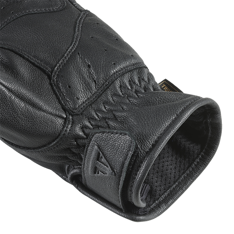 Piston Leather Gloves in Black & White | Motorcycle Clothing