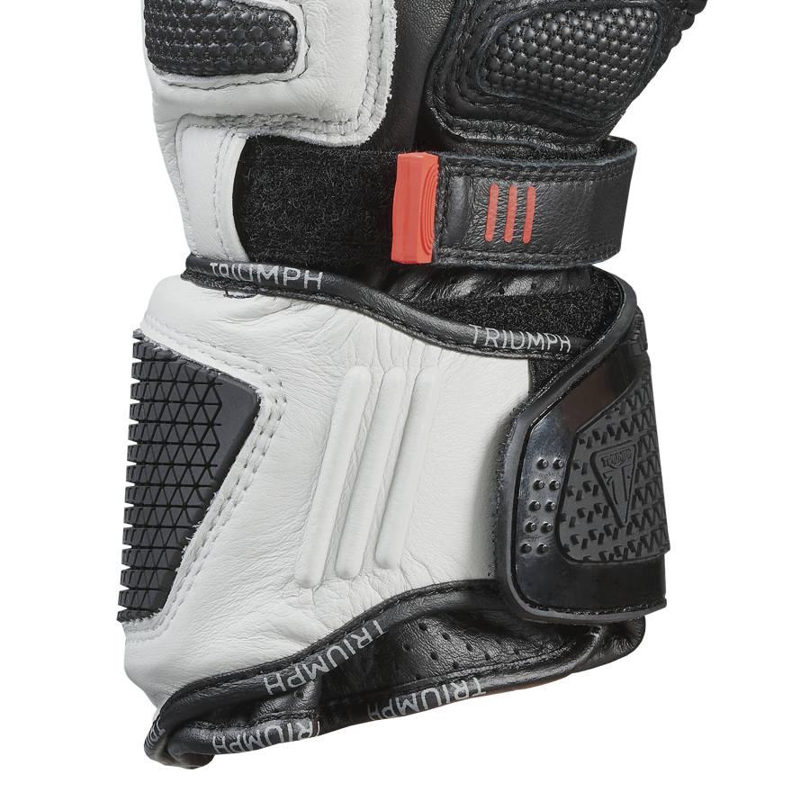 Leather Gloves in Black & Grey | Motorcycle Clothing