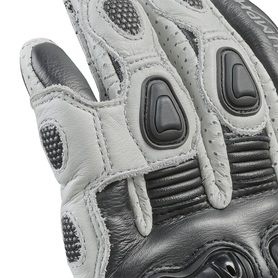 Leather Gloves in Black & Grey | Motorcycle Clothing`