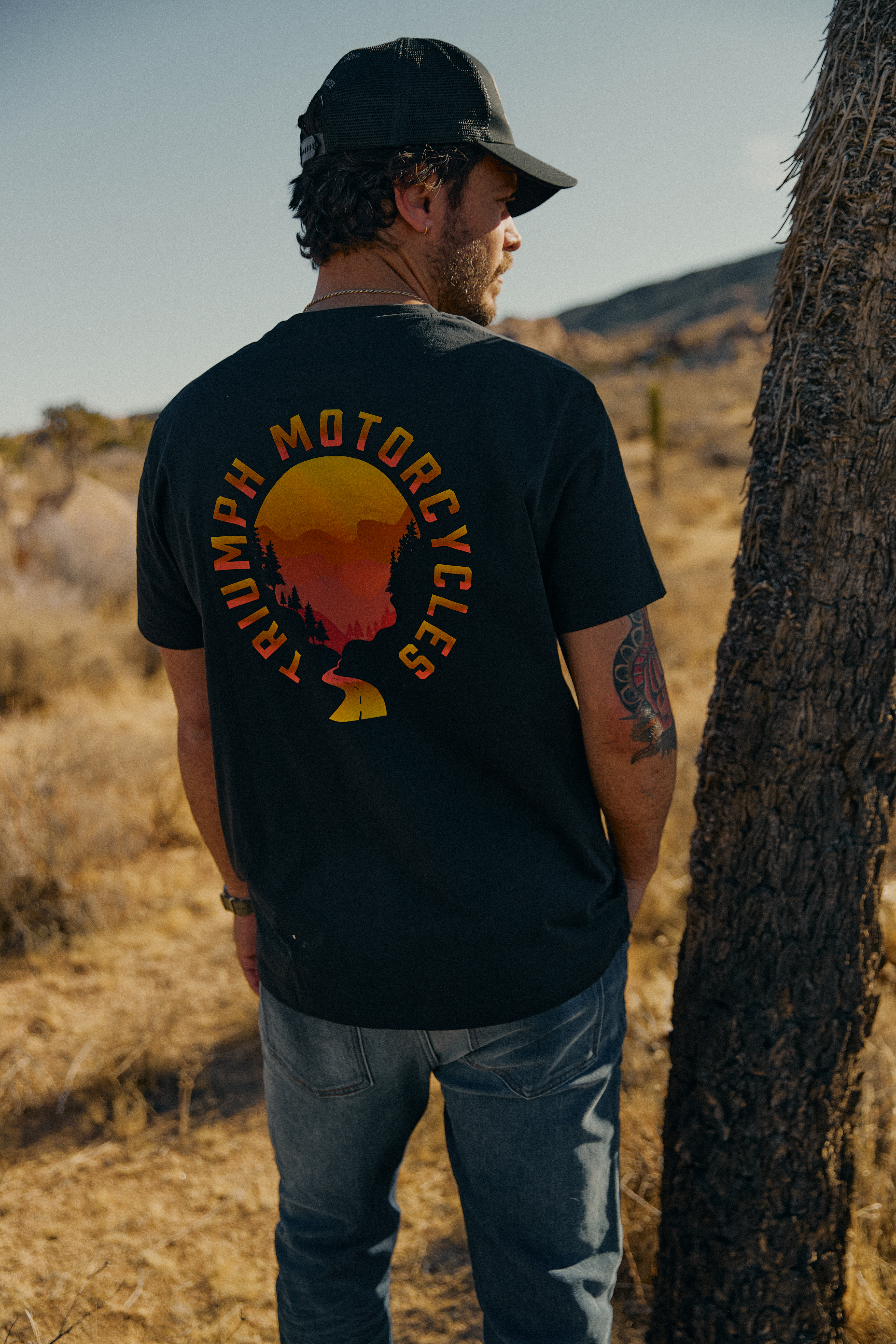 Sunset Graphic Tee in Black | Casual Clothing