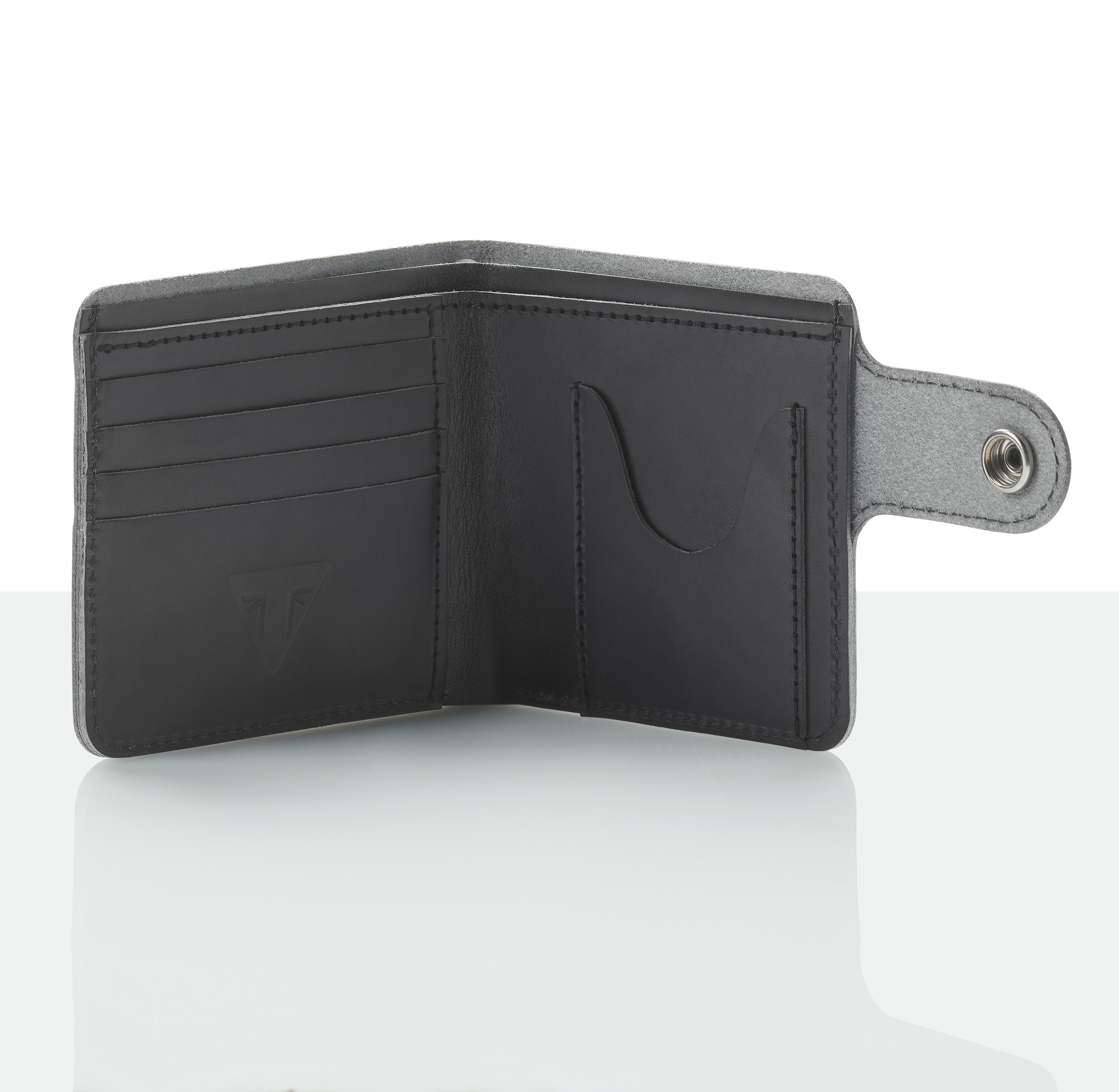 Square Biker Wallet in Black | Leather Accessories