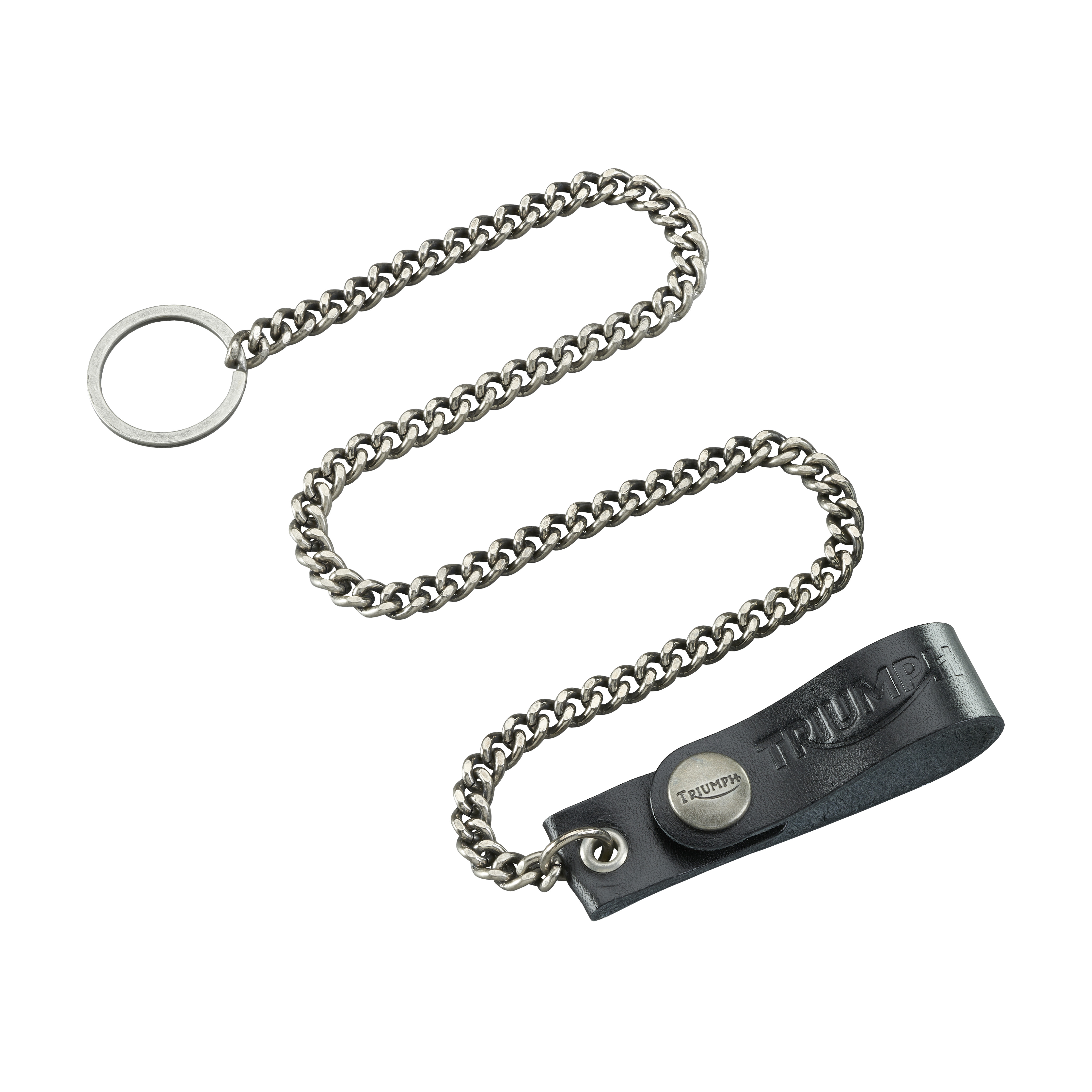 Leather Chain Lanyard in Black | Leather Accessories