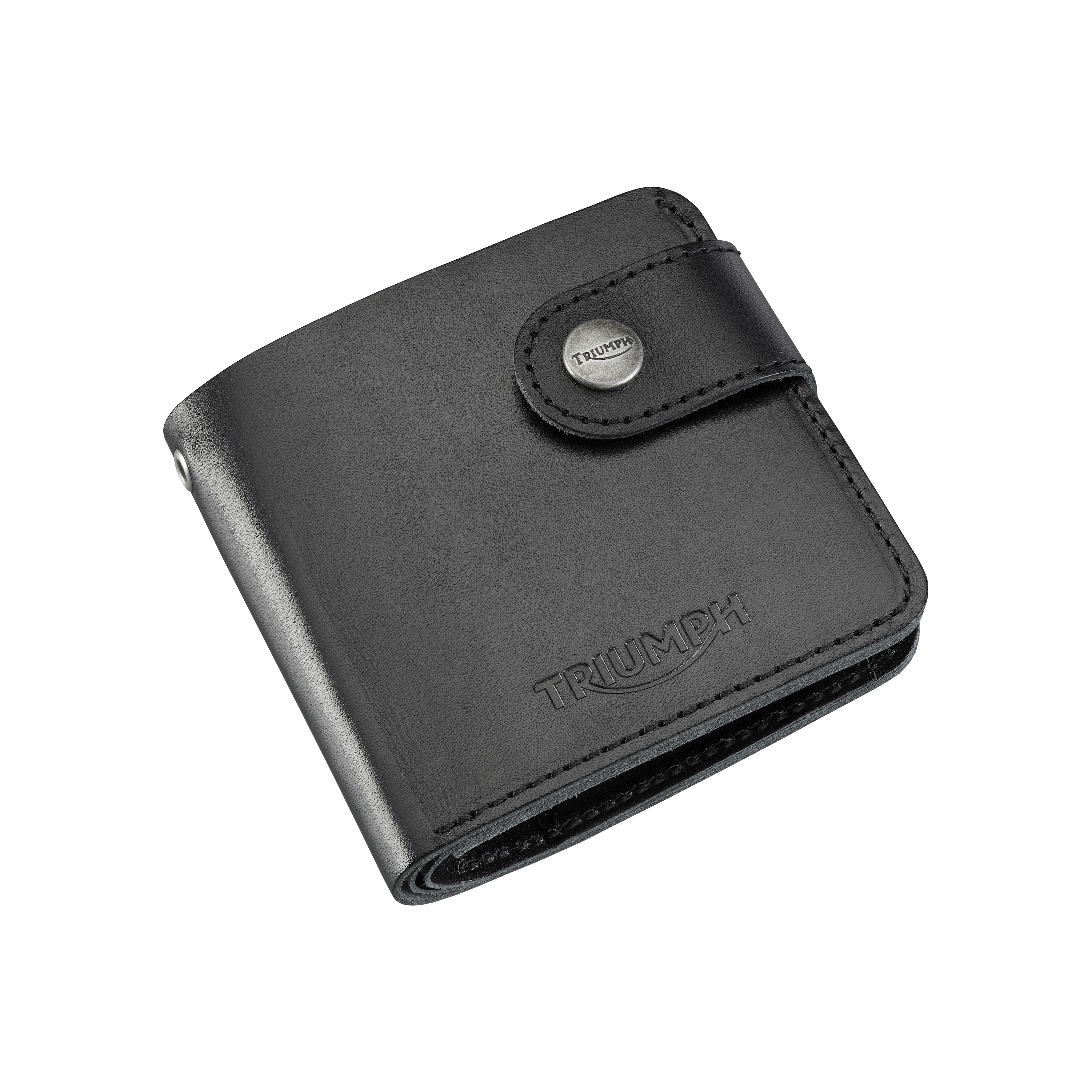 Square Zip Leather Wallet in Black | Leather Accessories