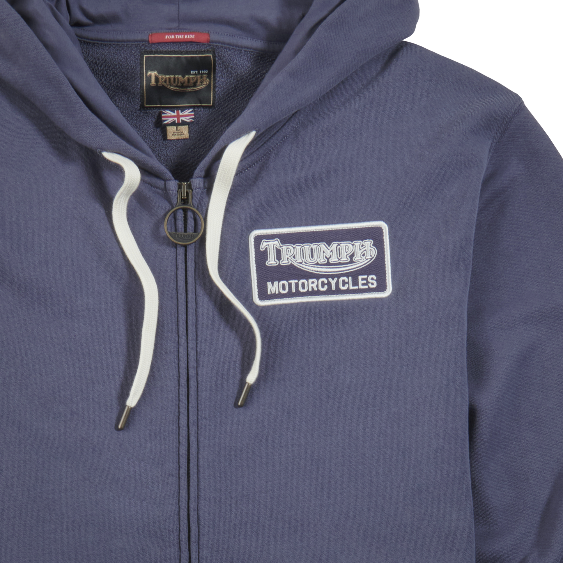 Campus Full-Zip Hoodie in Washed Indigo | Triumph Heritage