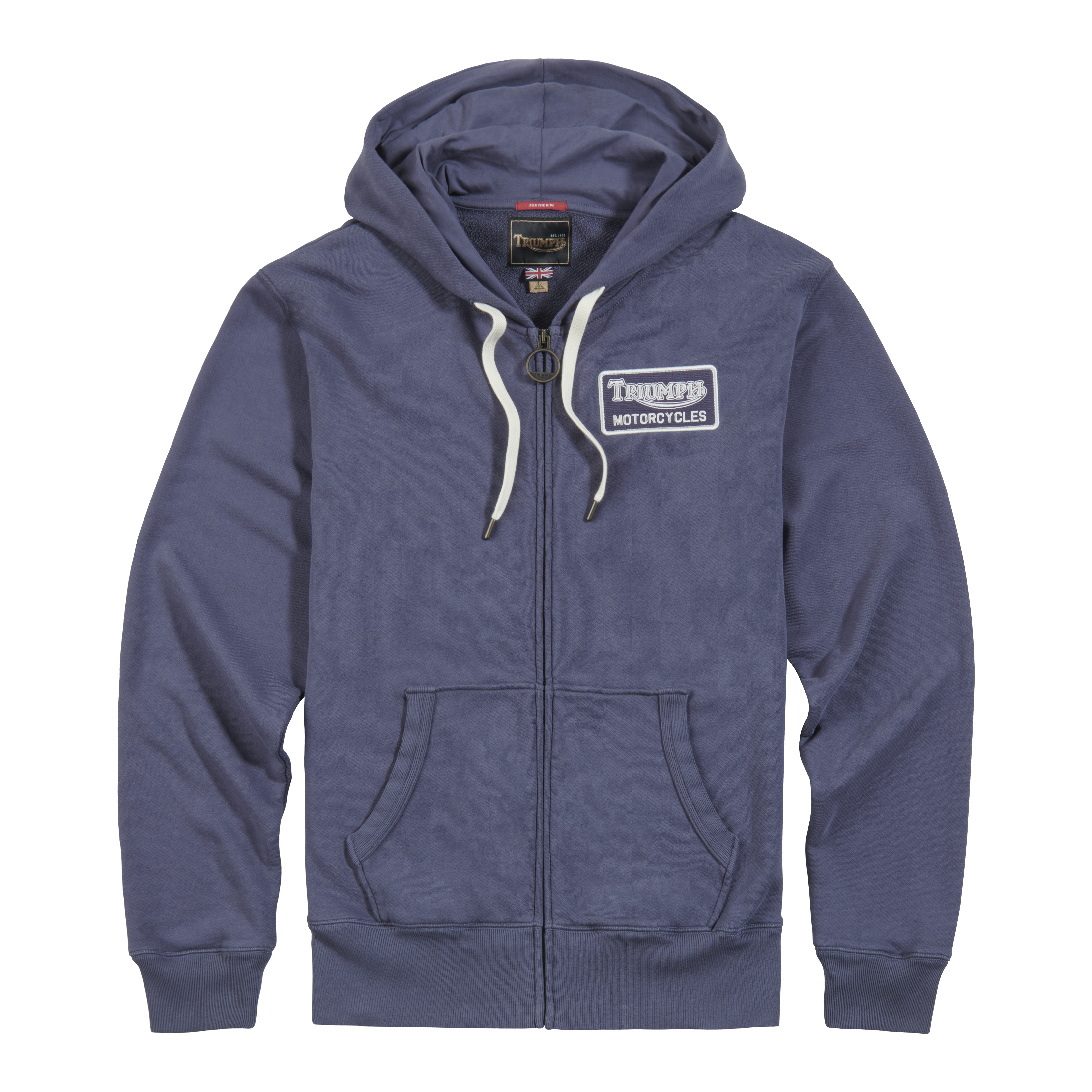 Campus Full-Zip Hoodie in Washed Indigo | Triumph Heritage