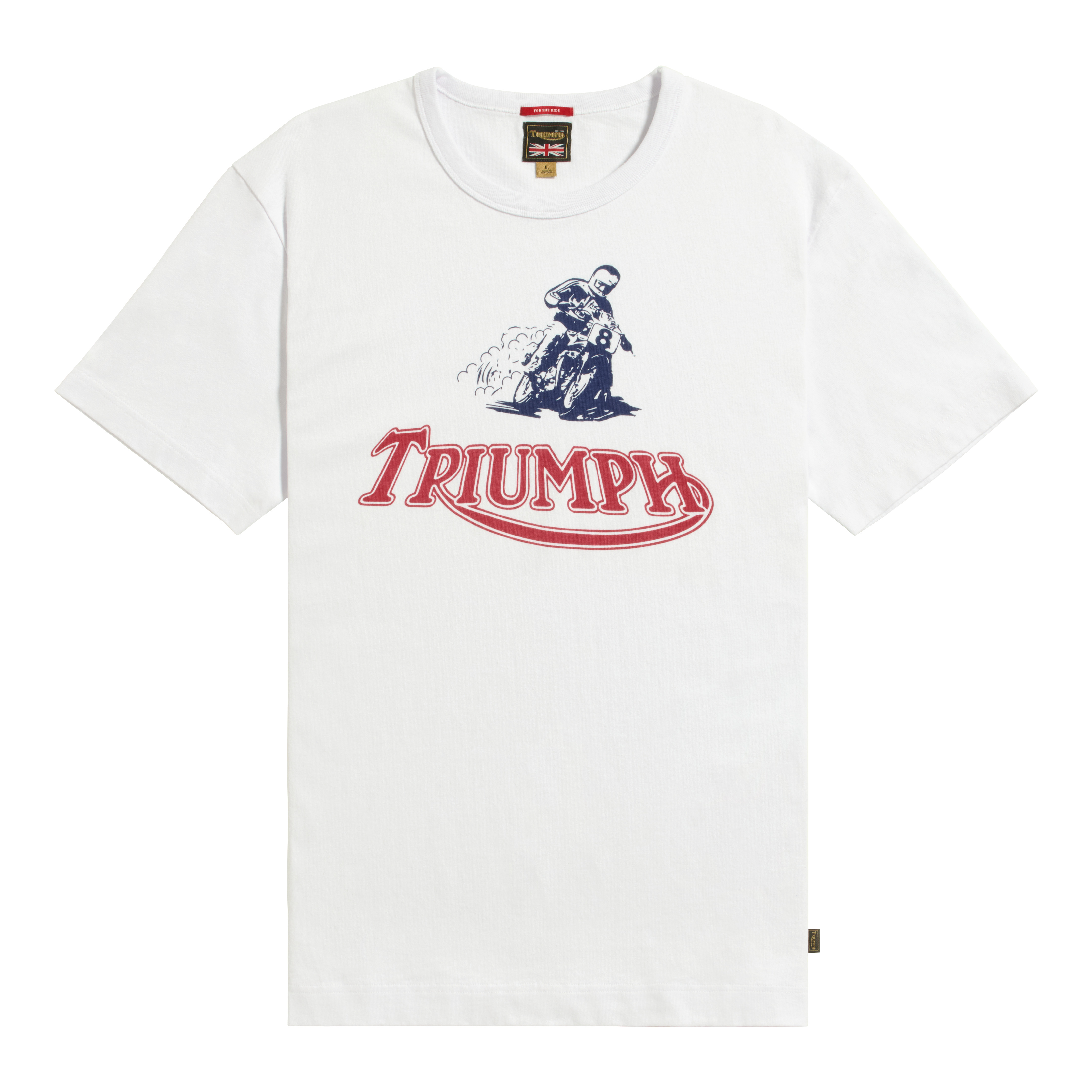 Archive Heavyweight Graphic Tee in White | Triumph Heritage
