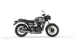 Bonneville T100 goldline in silver ice and competition green MY22