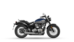 CGI of the Triumph Bonneville Speedmaster in Pacific Blue and Silver Ice