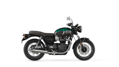 CGI of the Triumph Bonneville T100 in Competition Green & Ironstone