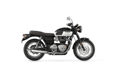 CGI of the Triumph Bonneville T120 in Jet Black and Fusion White