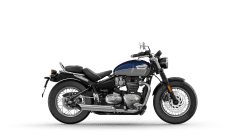 CGI of the Triumph Bonneville Speedmaster in Pacific Blue and Silver Ice