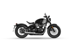 CGI of the Triumph Bonneville Bobber in Ash Gray and Jet black