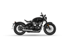 CGI of the Triumph Bonneville Bobber in Jet black