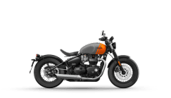 MY25 Bonneville Bobber in Matt Graphite and Matt Baja Orange CGI