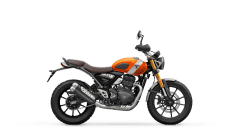 Triumph Scrambler 400 X in Baja Orange right hand side