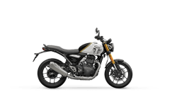 Triumph Speed 400 in Pearl Metallic White right hand side