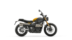 Scrambler 900 in Mineral Grey and Cosmic Yellow right hand view